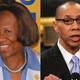 Opposing views: New York State NAACP's Hazel Dukes and New York CityEducation Department's Dennis Walcott (Getty Images)